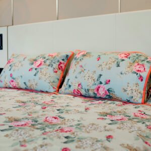 Quilted Bed Cover along with 2 Pillow Cover