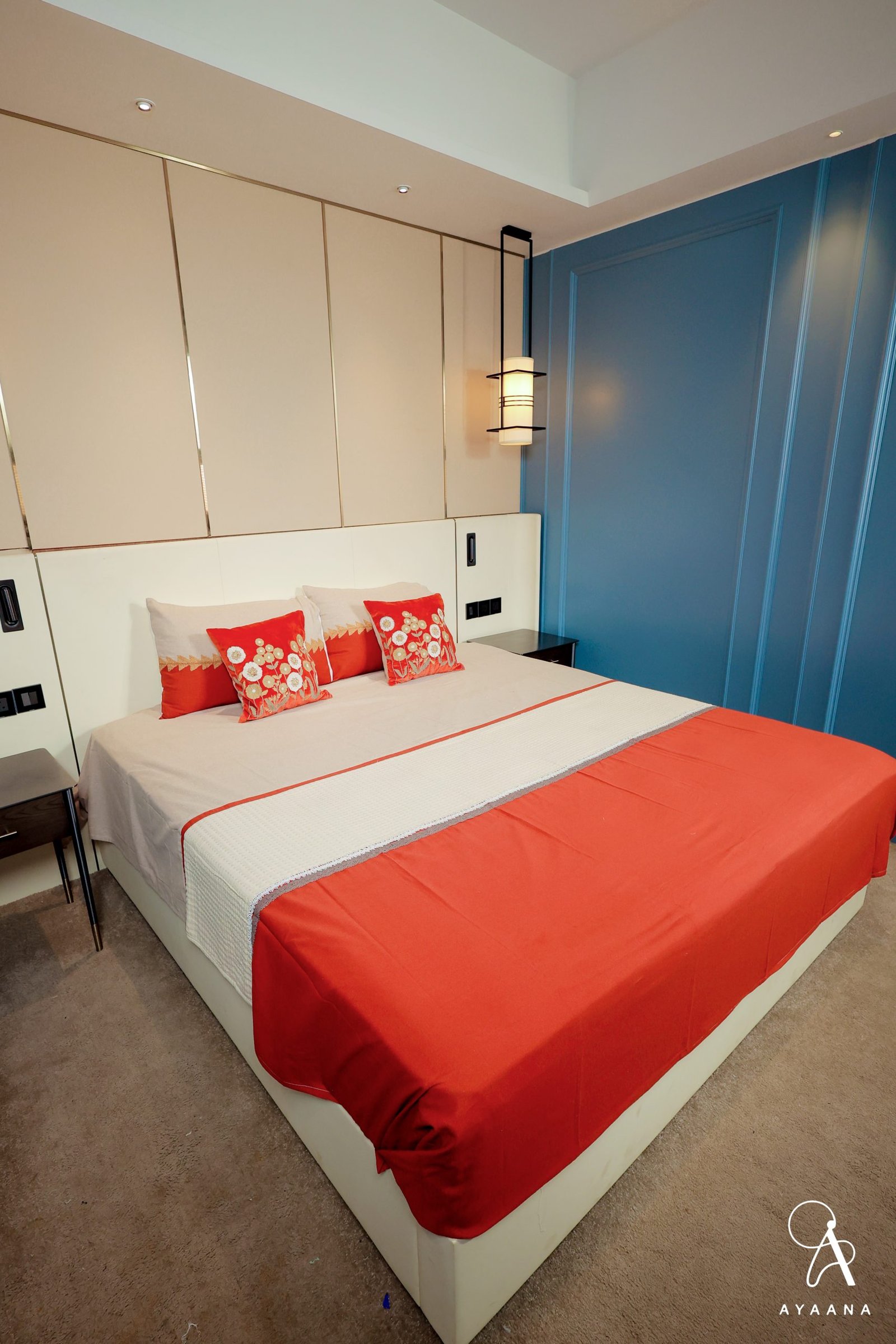 Designer Bed Spread along with 2 pillow cover, 2 cushion cover - Image 2